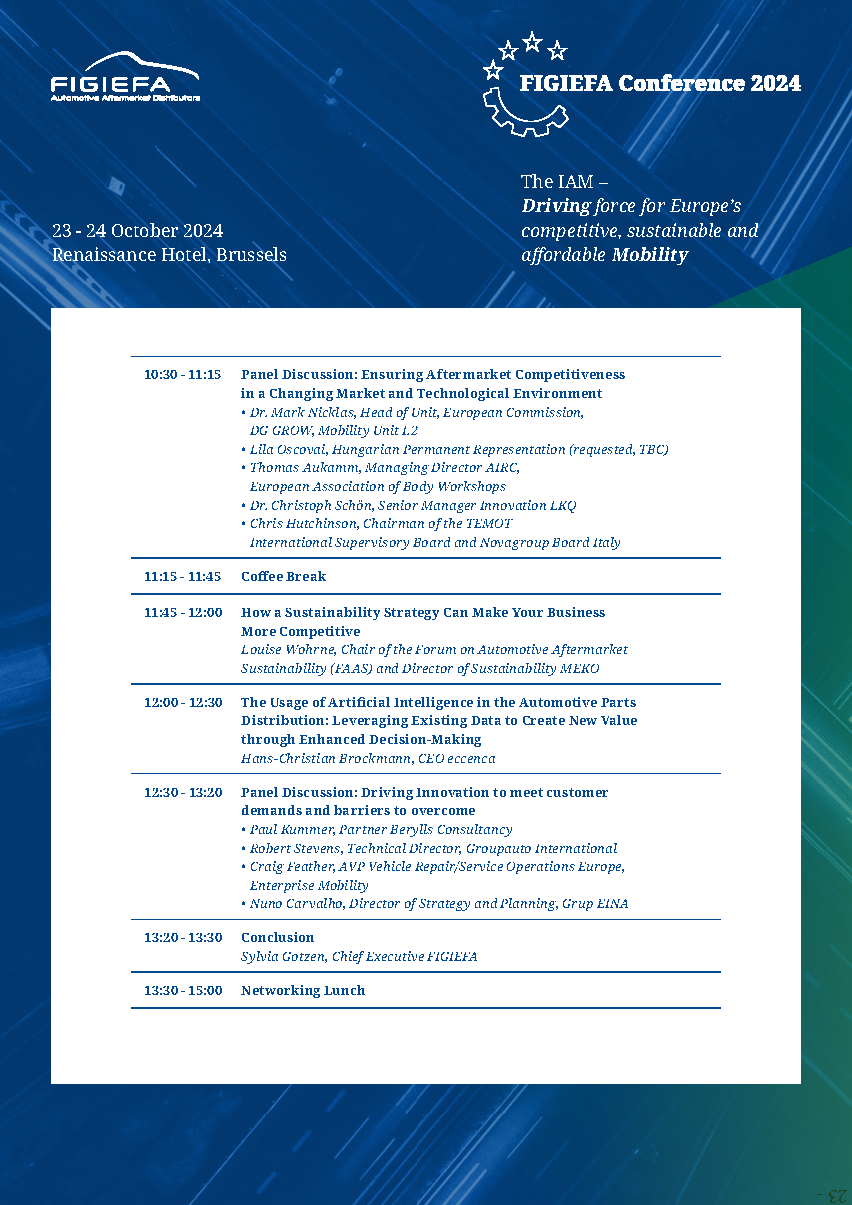 FIGIEFA Conference Programme 2